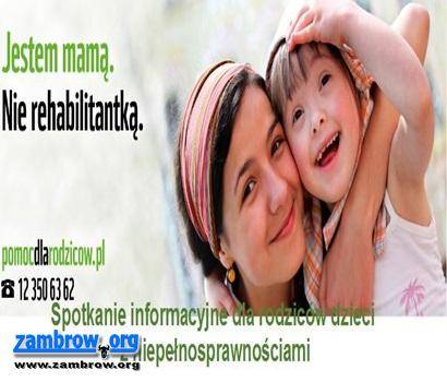  Spotkanie informacyjne dla rodziców dzieci z niepełnosprawnościami