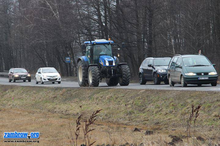 UWAGA! Spowolniony ruch na krajowej „ósemce”. Protest rolników.