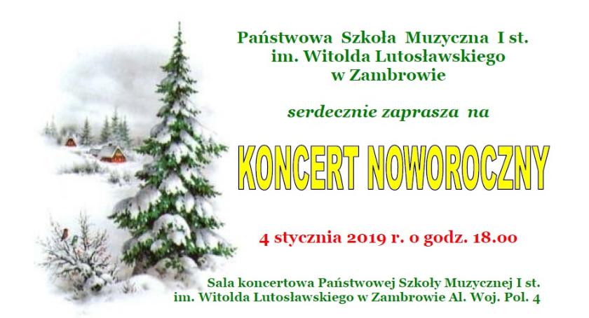 Zapraszamy na Koncert Noworoczny