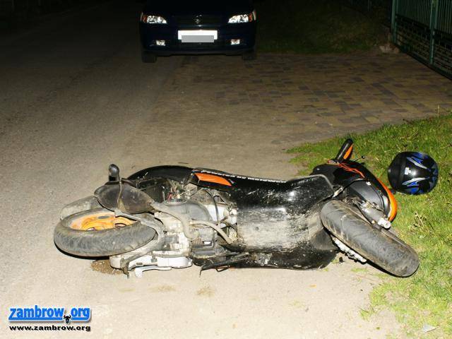 Kolizja z udziałem motoroweru