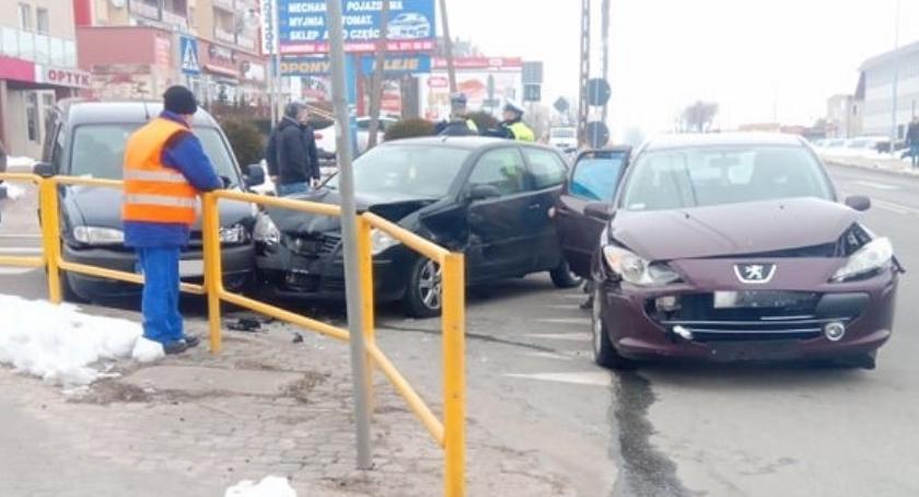 Trzy osobówki zderzyły się dzisiaj na Białostockiej [foto]