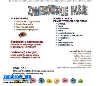 Zapraszamy na czwarte spotkanie „Zambrowskie Pasje”