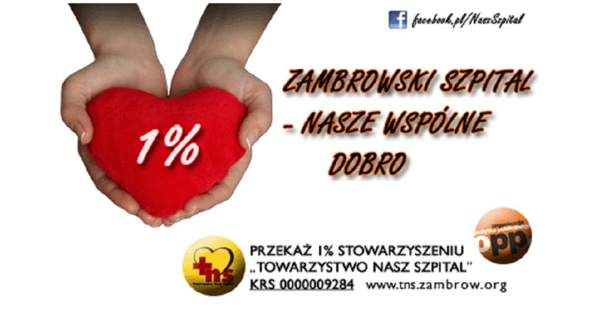 Przekaż 1% na rzecz Towarzystwa Nasz Szpital