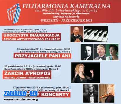 Zapraszamy na koncerty do Filharmonii Łomżyńskiej