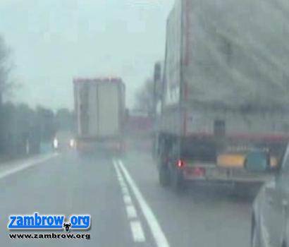 Kierowca ciężarówki stwarzał zagrożenie dla innych uczestników ruchu (video)