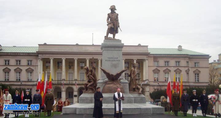 Uczniowie MG1 na odsłonięciu pomnika Kościuszki w Warszawie