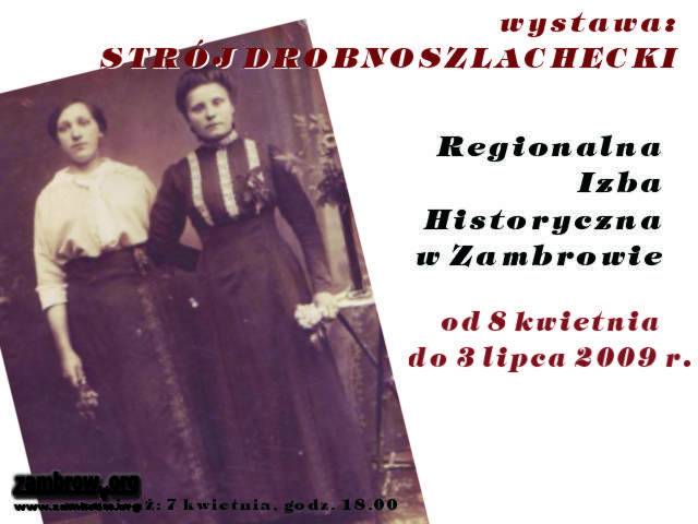 Zaproszenie na wystawę strojów drobnoszlacheckich