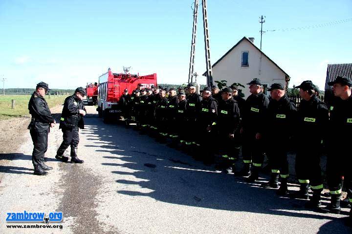 Ćwiczyli gaszenie pożaru dużego kompleksu leśnego w okolicy Zambrowa