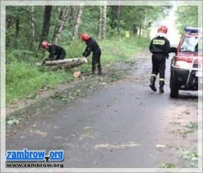 Niewielkie skutki wichury w powiecie zambrowskim 