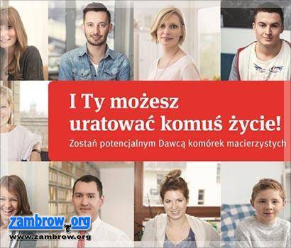 Pomóż w walce z białaczką! Dzień Dawcy Szpiku jutro w Zambrowie. 