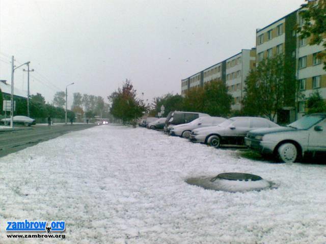 Pierwszy śnieg tej jesieni