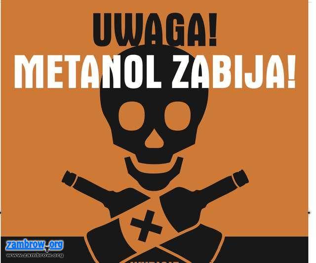 Uwaga - metanol zabija