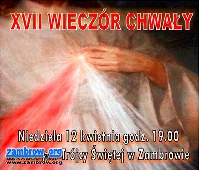 Zapraszamy na XVII Wieczór Chwały