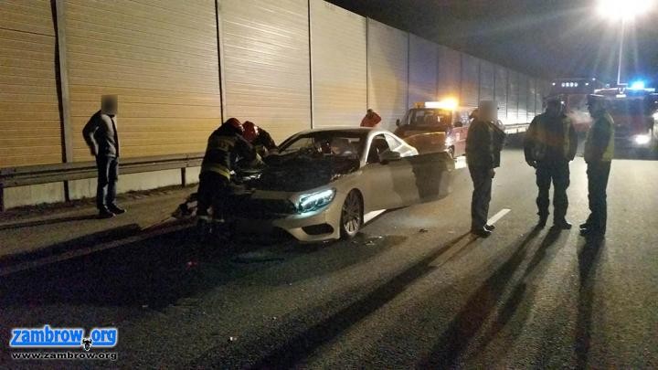 TIR zderzył się z osobówką na obwodnicy Zambrowa