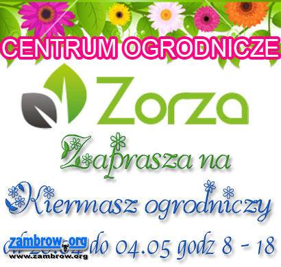 Już dziś KIERMASZ OGRODNICZY w Zorzy!