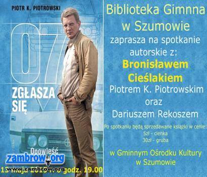 Bronisław Cieślak odwiedzi bibliotekę w Szumowie