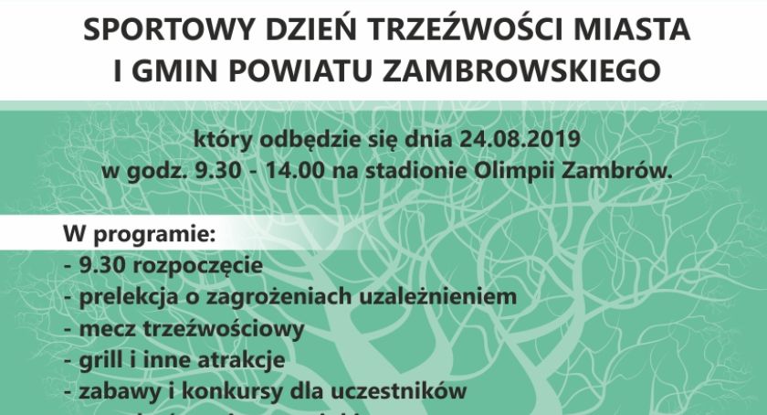 Stowarzyszenie Abstynenta OSTOJA zaprasza na obchody Dnia Trzeźwości