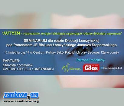 Zapraszamy do Łomży na seminarium poświęcone autyzmowi 