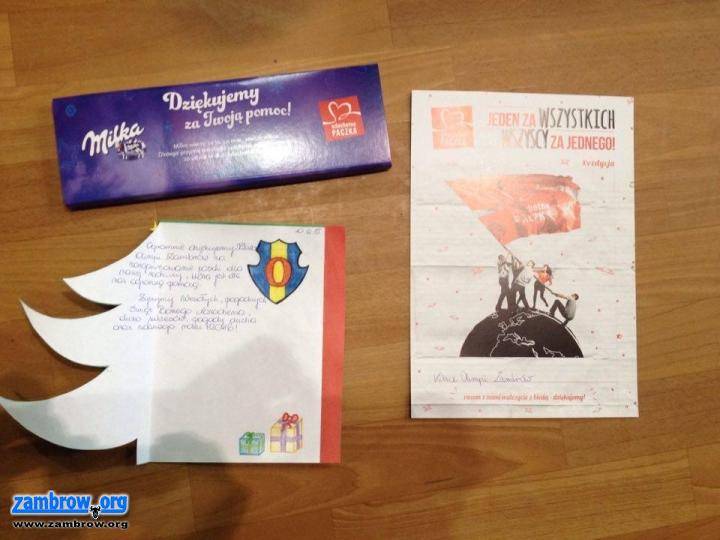  Kibice „Olimpii” dziękują za pomoc w przygotowaniu Szlachetnej Paczki
