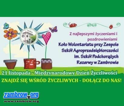 „Znajdź się wśród życzliwych – Dołącz do nas!” Wolontariusze z ZSA dziękują za udz