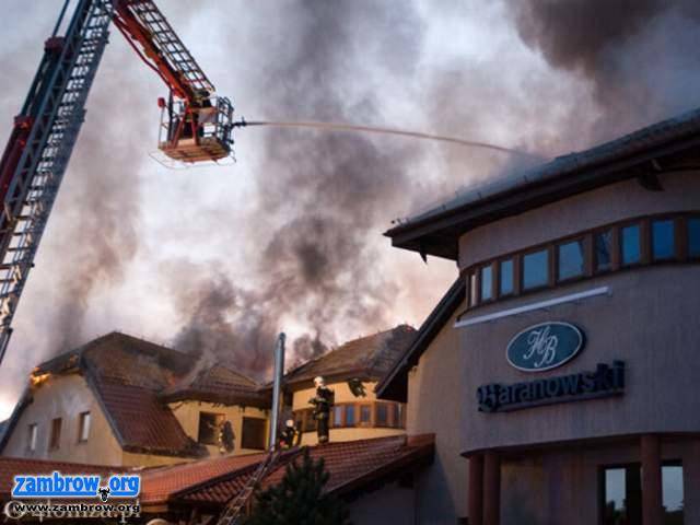 Pożar Hotelu Baranowski w Piątnicy k/Łomży