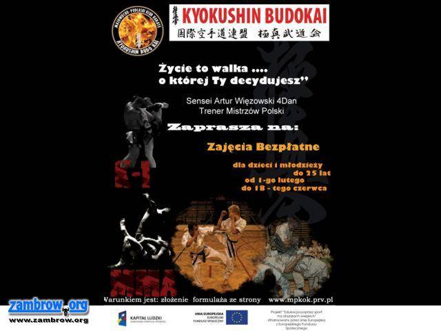 Życie to walka, o której Ty decydujesz ... zapisz się na darmowe zajęcia karate