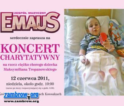 Przyjdź na koncert! Pomóż choremu Maksymilianowi