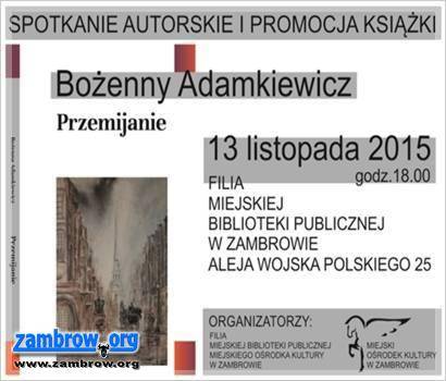 Zapraszamy na spotkanie autorskie do MBP w Zambrowie