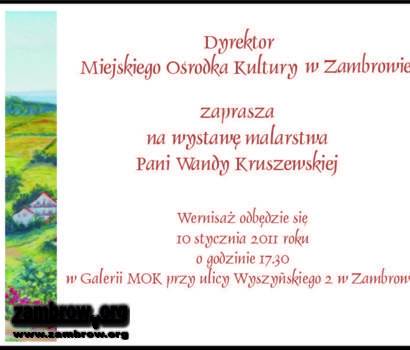 Zapraszamy na wernisaż wystawy Wandy Kruszewskiej