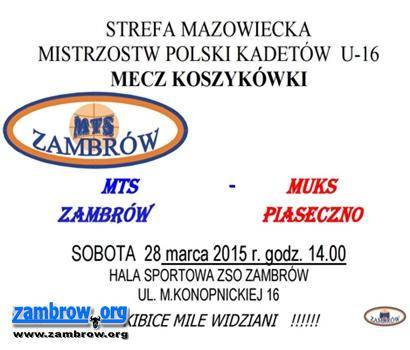 MTS podejmie MUKS Piaseczno 