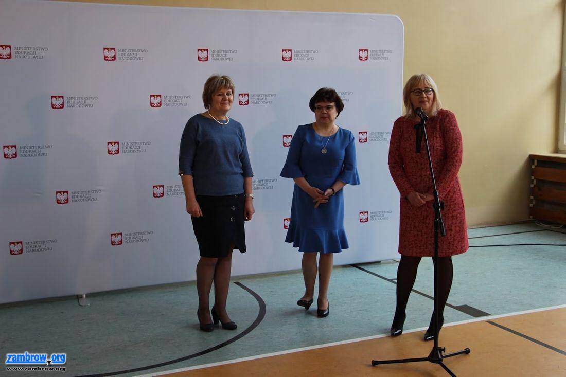 Minister Edukacji Narodowej podziękowała nauczycielkom zambrowskiej „Czwórki”