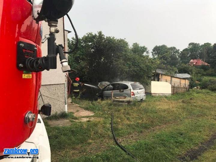 Pożar auta na ul. Łomżyńskiej 