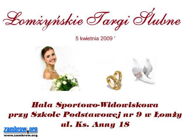 Zapraszamy na Łomżyńskie Targi Ślubne