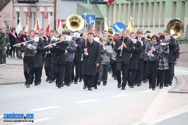 Obchody Święta Odzyskania Niepodległości przez Polskę w Zambrowie