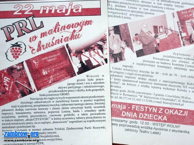 Zapraszamy na PRL w Malinowym Chruśniaku