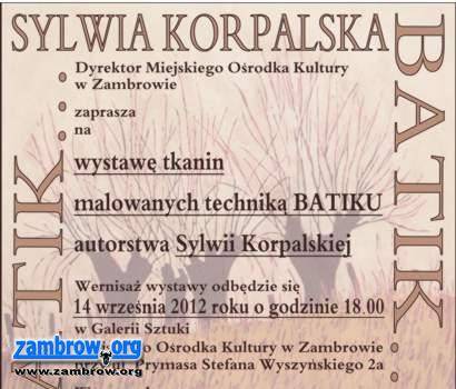 Za tydzień w MOK wernisaż wystawy batiku