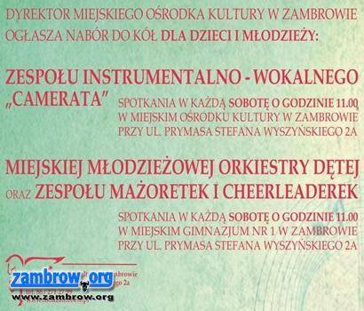 Kolejne propozycje MOK 