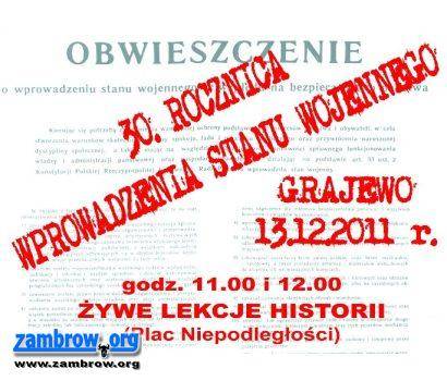 KMM Żubr zaprasza na obchody rocznicy wprowadzenia stanu wojennego