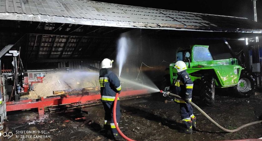 Pożar tartaku w Kołakach Kościelnych