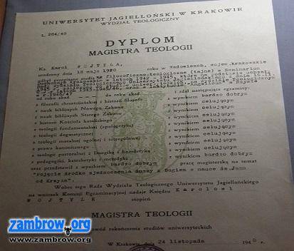 Stypendia Papieskie dla zdolnej młodzieży z Zambrowa