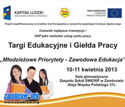 Zapraszamy na Targi Edukacyjne i Pracy