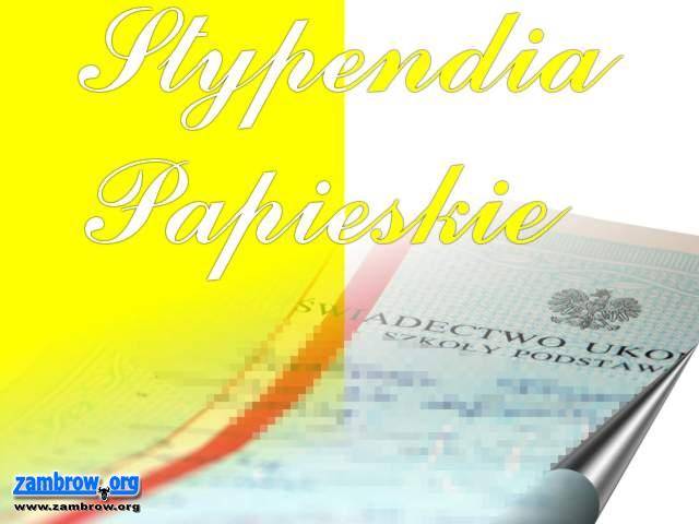 Stypendia Papieskie w Zambrowie dla uczniów na rok 2008/2009