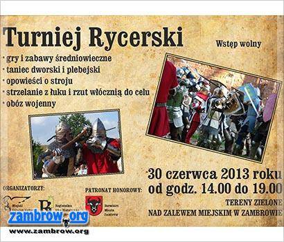 W niedzielę Turniej Rycerski w Zambrowie