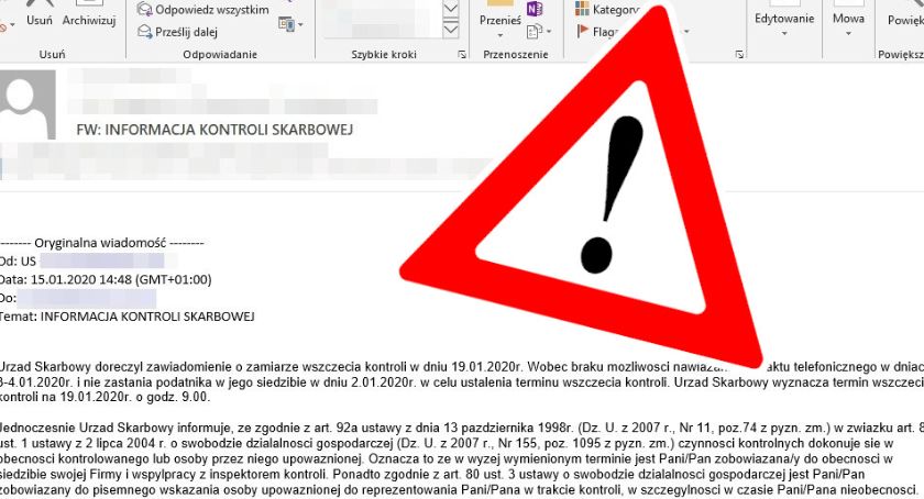 Uwaga na maile ze „skarbówki”