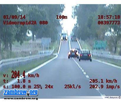 Pędził 230 km/h. Stracił prawo jazdy