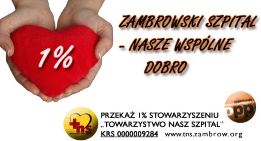 Przekaż 1% na rzecz Towarzystwa Nasz Szpital