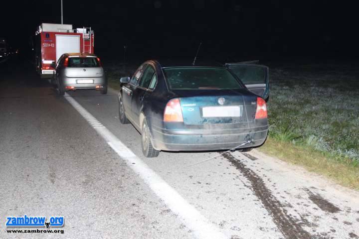 Śmiertelny wypadek w Krajewie Korytkach. Droga Zambrów-Ostrów Maz. była zablokowana