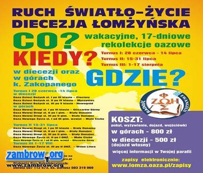 Ruszyły zapisy na letnie oazy wakacyjne