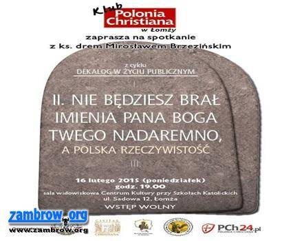 Kolejne spotkanie z cyklu  „Dekalog w życiu publicznym” już dzisiaj