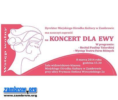 Zapraszamy na „Koncert dla Ewy”